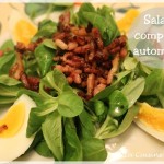 Salade composée automnale : mâche, lardons, oeuf